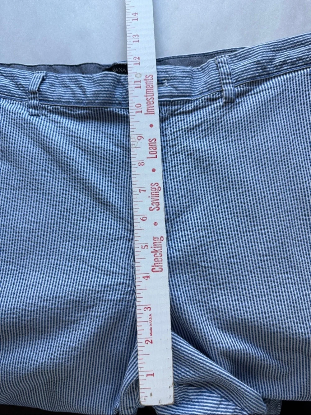 Banana Republic Aiden Shorts Mens 36 Seer Sucker Cotton Preppy Nautical Beach